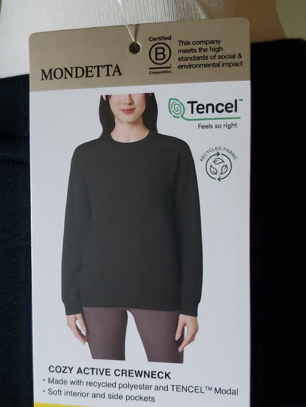 Mondetta Black Crewneck Sweatshirt